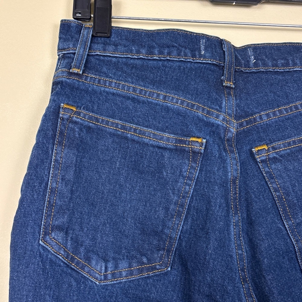 ABERCROMBIE & FITCH Curve High Rise 90s Straight Jeans Dark Marble Women Size 27 - Picture 12 of 15